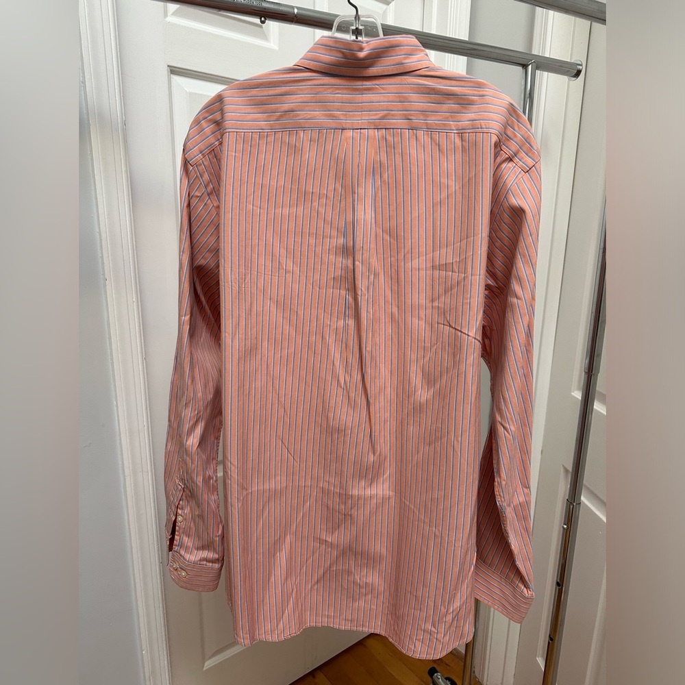 Ralph Lauren Men’s Button Down Classic Fit Shirt Peach 17 34-35 - Picture 3 of 4